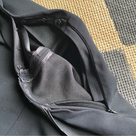 $265 M.M. LaFleur The Tory Dress Black Crepe Size 0 - Picture 12 of 16